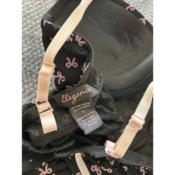 Elegance Babydoll Bow Coquette Lace Trim Lingerie TAGGED Large ACTUAL Medium - Picture 7 of 9